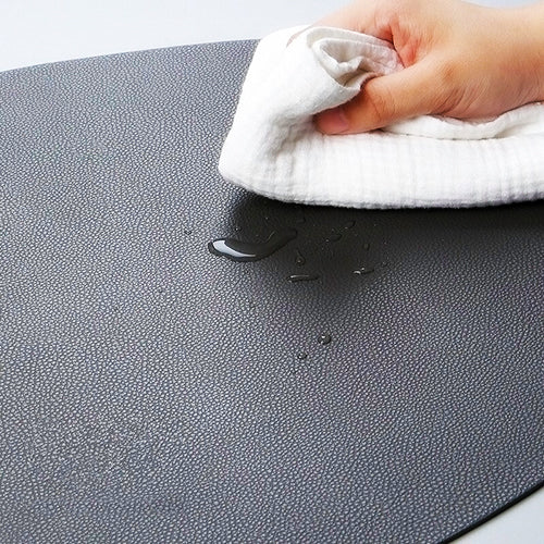 THE QUICKEST WAY TO GET A STAIN OFF A LEATHER PLACEMAT.