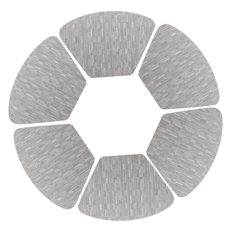 Set of 4 Round Woven Vinyl Placemats – Heat Resistant Non-Slip Table Mats for Indoor &amp; Outdoor Use - lafenora