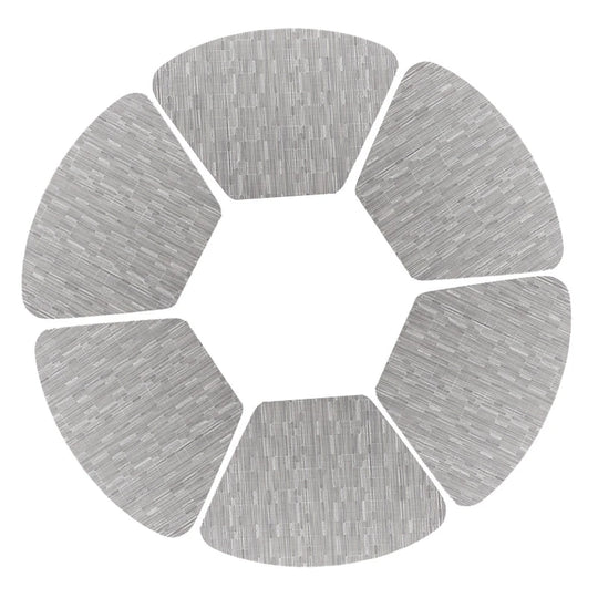 Set of 4 Round Woven Vinyl Placemats – Heat Resistant Non-Slip Table Mats for Indoor &amp; Outdoor Use - lafenora