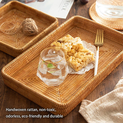 Handwoven Dinner Square Tray - lafenora