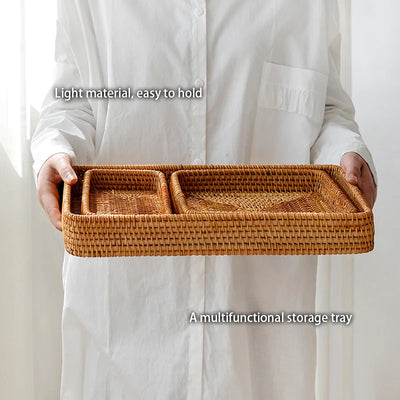 Handwoven Dinner Square Tray - lafenora