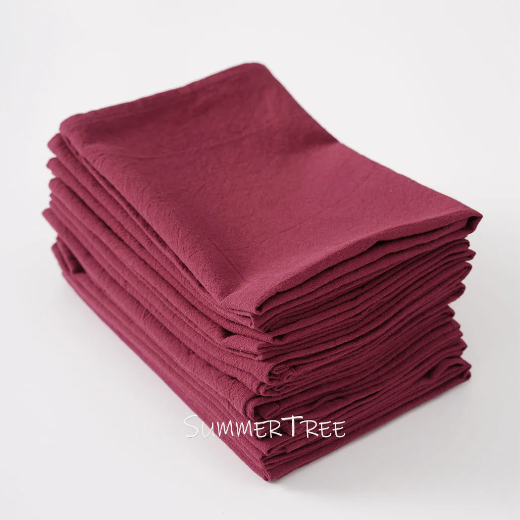 20-Pack Reusable Cotton Cloth Napkins 40×40cm for Dining &amp; Events - lafenora