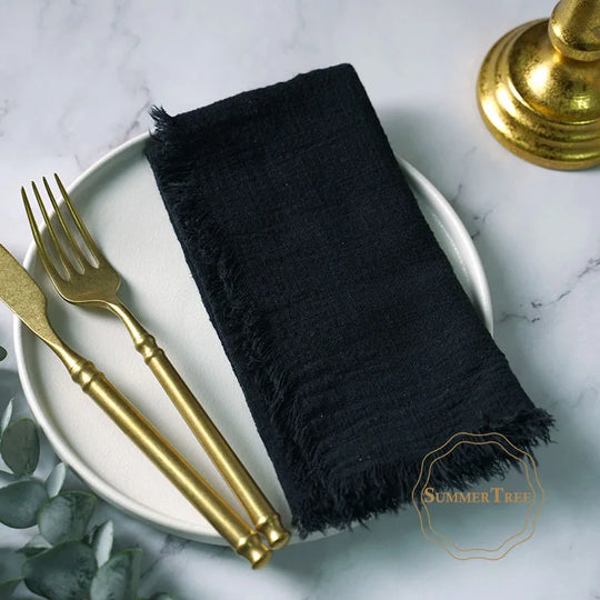12-Pack Rustic Cotton Gauze Cloth Napkins 41×41cm for Dining, Weddings &amp; Parties - lafenora