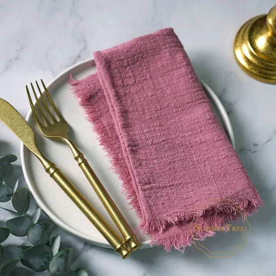 12-Pack Rustic Cotton Gauze Cloth Napkins 41×41cm for Dining, Weddings &amp; Parties - lafenora