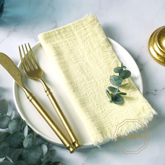 12-Pack Rustic Cotton Gauze Cloth Napkins 41×41cm for Dining, Weddings &amp; Parties - lafenora