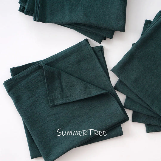 20-Pack Reusable Cotton Cloth Napkins 40×40cm for Dining &amp; Events - lafenora