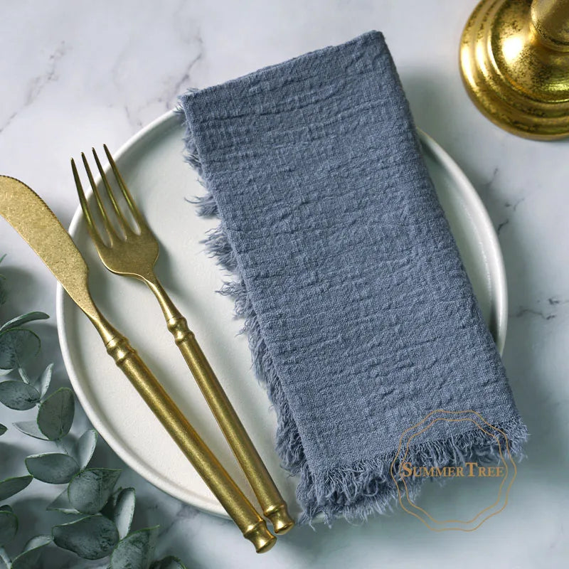 12-Pack Rustic Cotton Gauze Cloth Napkins 41×41cm for Dining, Weddings &amp; Parties - lafenora