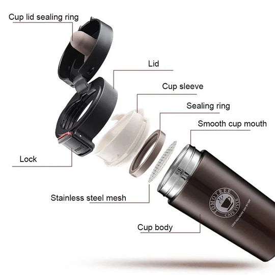 0.5L Thermal Mug Vacuum Flask Tea &amp; Water Bottle - lafenora