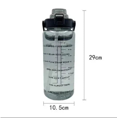 2L Portable Water Bottle With Time Marker - lafenora