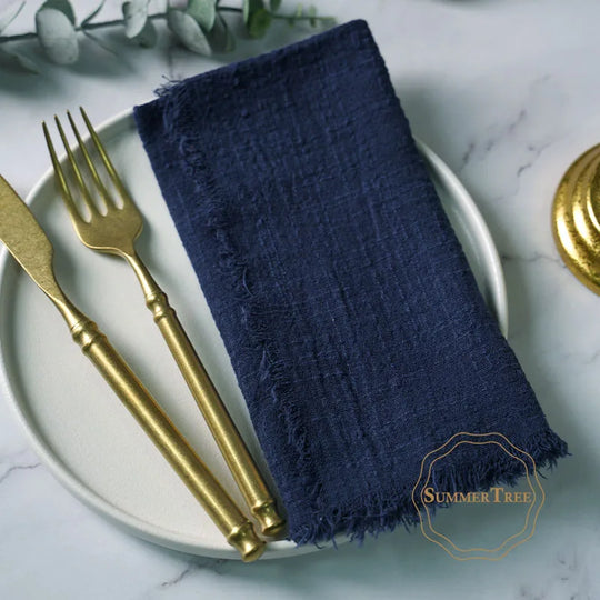 12-Pack Rustic Cotton Gauze Cloth Napkins 41×41cm for Dining, Weddings &amp; Parties - lafenora