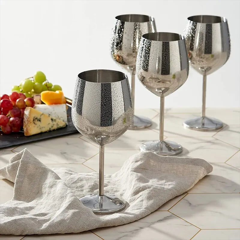 3pcs Stainless Steel Cocktail and Wine Glasses - lafenora