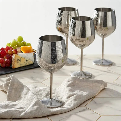 3pcs Stainless Steel Cocktail and Wine Glasses