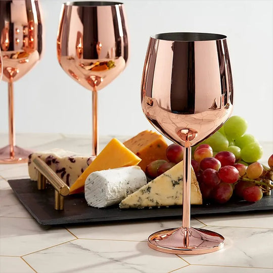 3pcs Stainless Steel Cocktail and Wine Glasses - lafenora