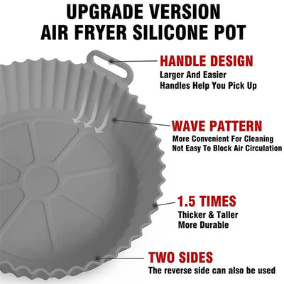 Reusable Silicone Air Fryers Oven Baking Tray