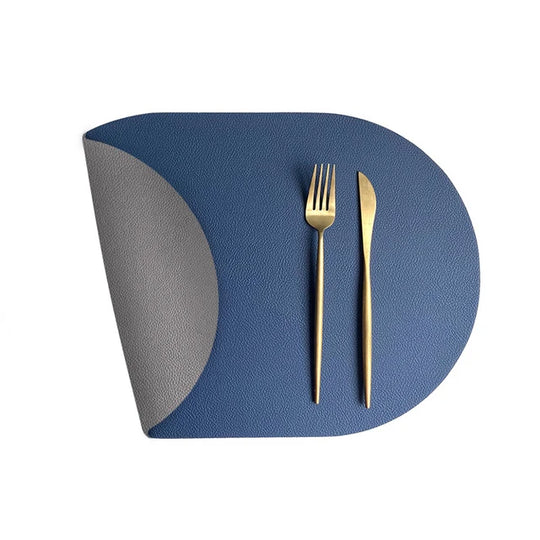 4-Pack Faux Leather Oval Placemats – Washable, Non-Slip, Oil-Proof &amp; Stain-Resistant Table Mats - lafenora