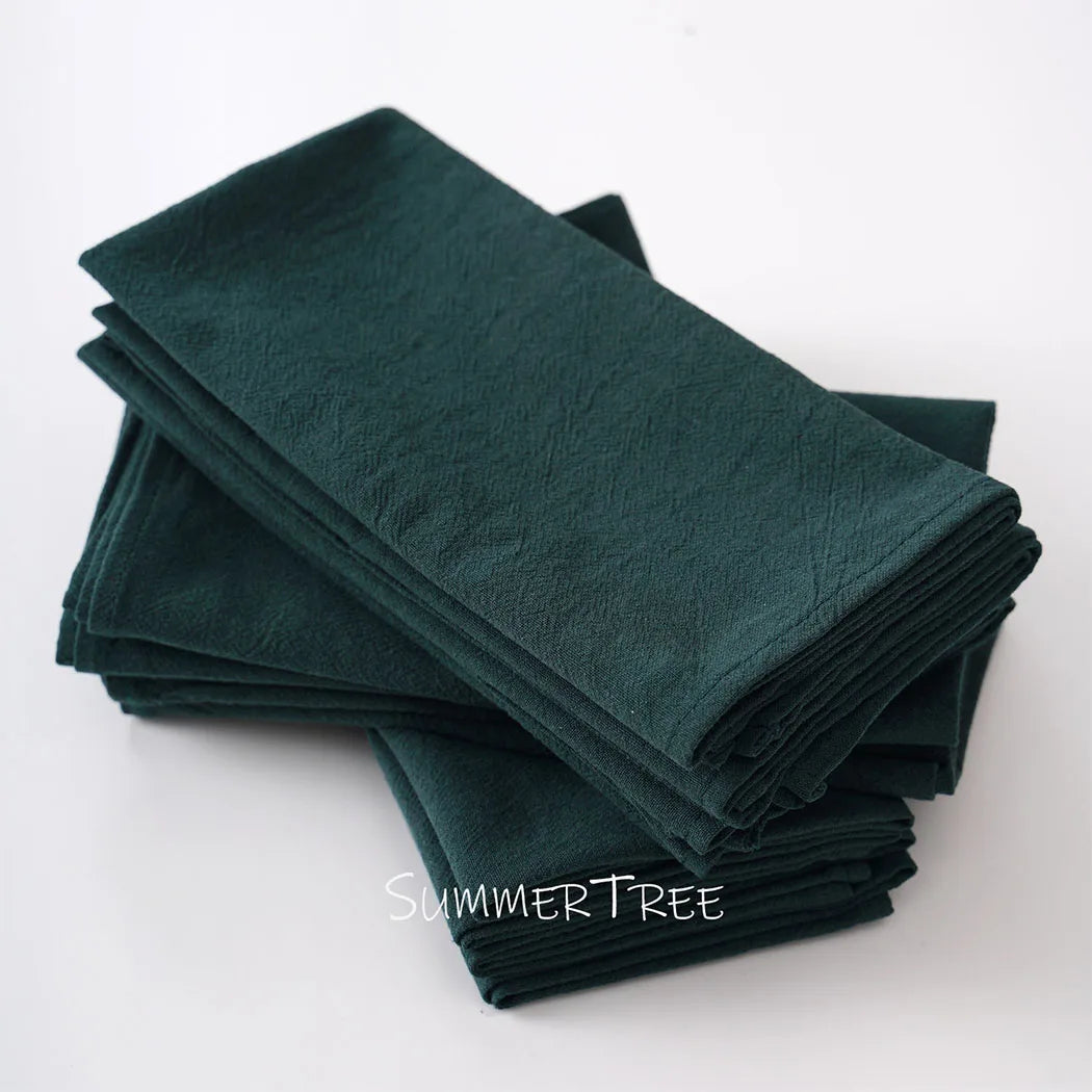 20-Pack Reusable Cotton Cloth Napkins 40×40cm for Dining &amp; Events - lafenora