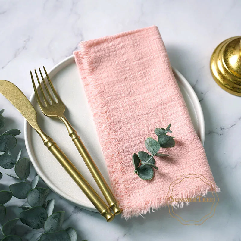 12-Pack Rustic Cotton Gauze Cloth Napkins 41×41cm for Dining, Weddings &amp; Parties - lafenora