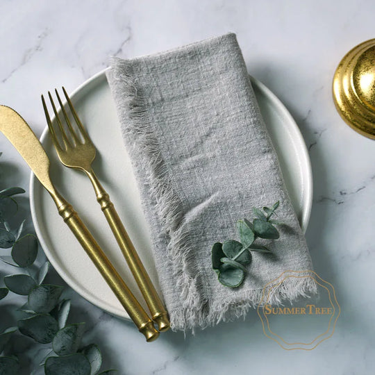 12-Pack Rustic Cotton Gauze Cloth Napkins 41×41cm for Dining, Weddings &amp; Parties - lafenora