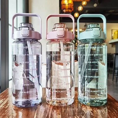 2L Portable Water Bottle With Time Marker - lafenora