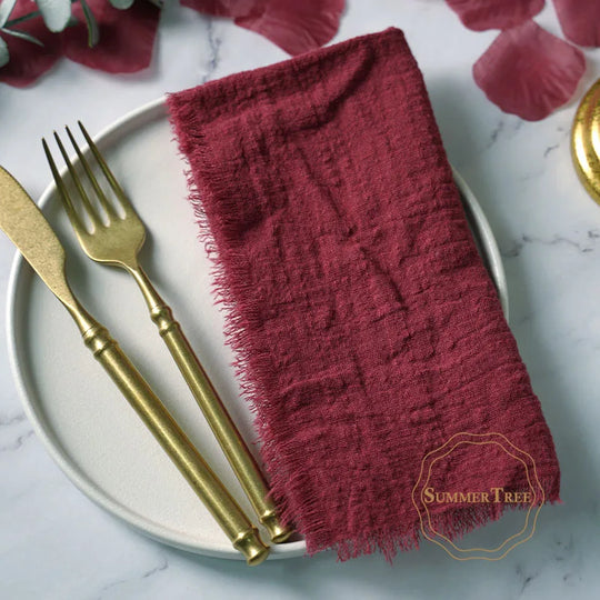 12-Pack Rustic Cotton Gauze Cloth Napkins 41×41cm for Dining, Weddings &amp; Parties - lafenora