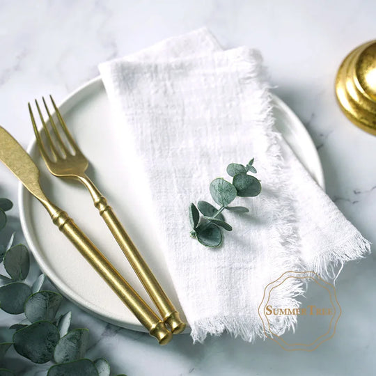 12-Pack Rustic Cotton Gauze Cloth Napkins 41×41cm for Dining, Weddings &amp; Parties - lafenora