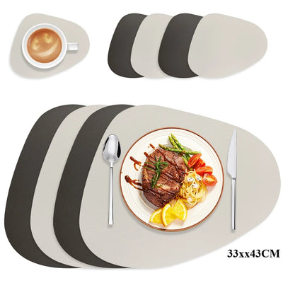 Doublesided Modern Leather Placemats Table Mats