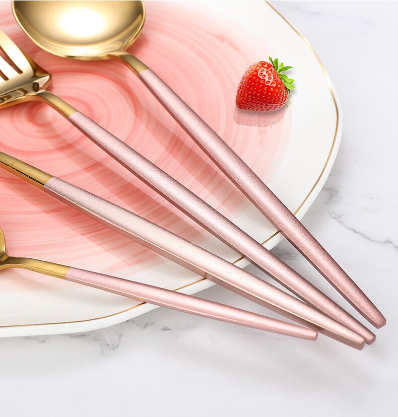 4pcs Stainless Steel Dinnerware Silverware Cutlery Set - lafenora