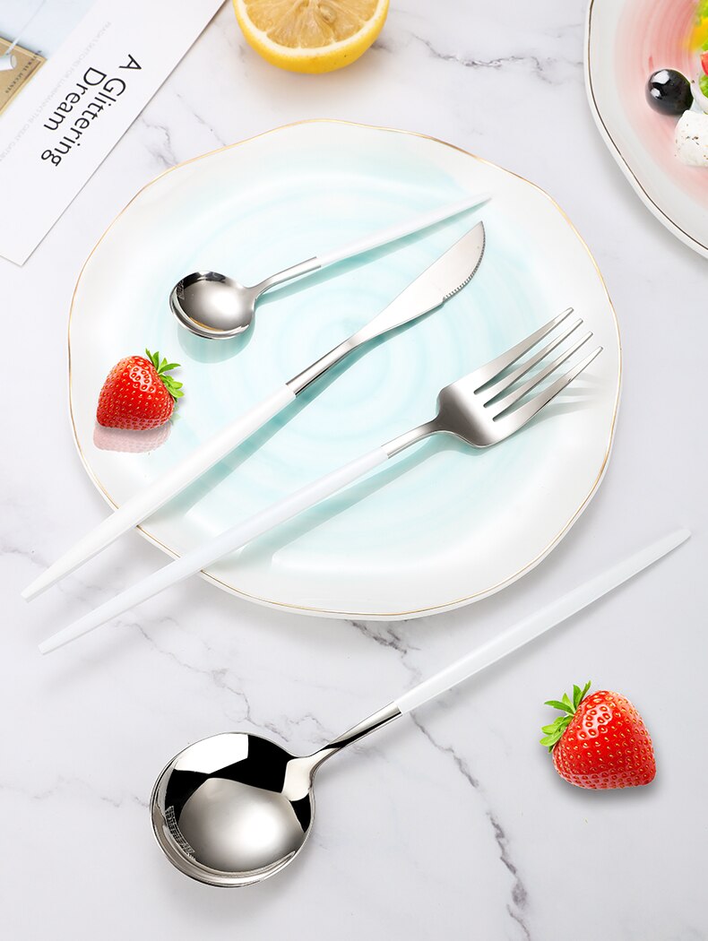 4pcs Stainless Steel Dinnerware Silverware Cutlery Set - lafenora