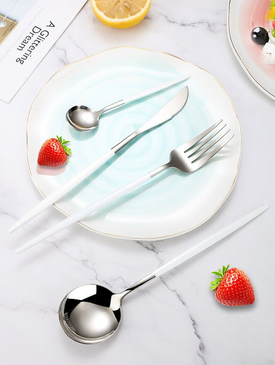 4pcs Stainless Steel Dinnerware Silverware Cutlery Set - lafenora