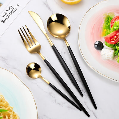 4pcs Stainless Steel Dinnerware Silverware Cutlery Set - lafenora