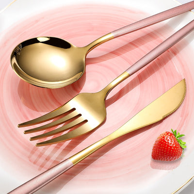 4pcs Stainless Steel Dinnerware Silverware Cutlery Set - lafenora